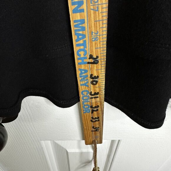 Chico's Black Tunic 2 High Low Long Black Tunic Gold Hardware Large - Picture 9 of 11